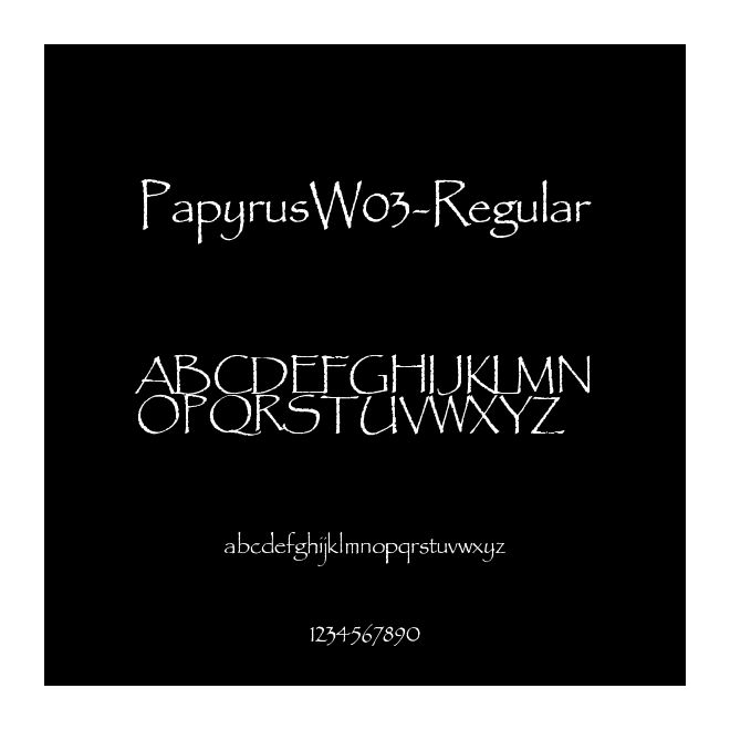 PapyrusW03-Regular