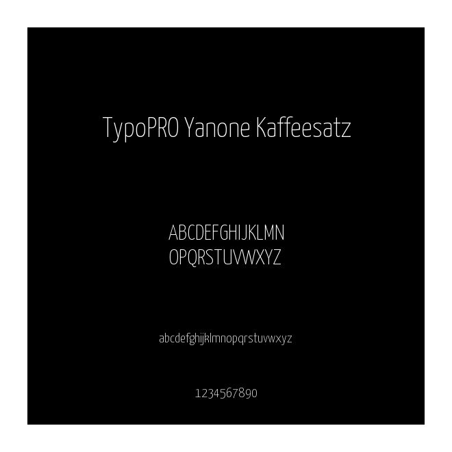 TypoPRO Yanone Kaffeesatz