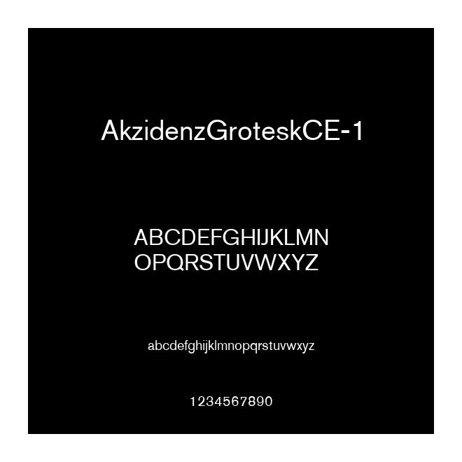 AkzidenzGroteskCE-1