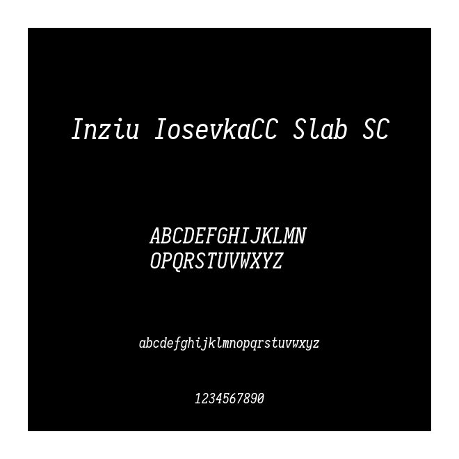 Inziu IosevkaCC Slab SC