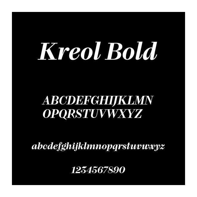 Kreol Bold