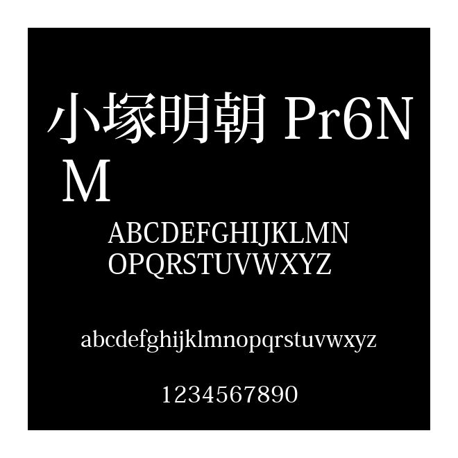 小塚明朝 Pr6N M