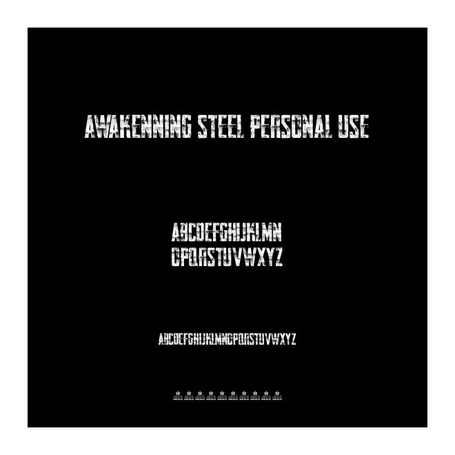 AWAKENNING STEEL Personal Use