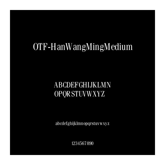 OTF-HanWangMingMedium