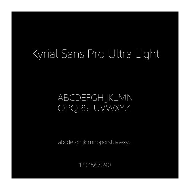 Kyrial Sans Pro Ultra Light