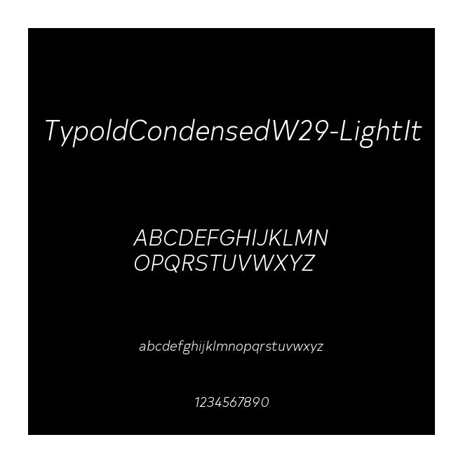 TypoldCondensedW29-LightIt