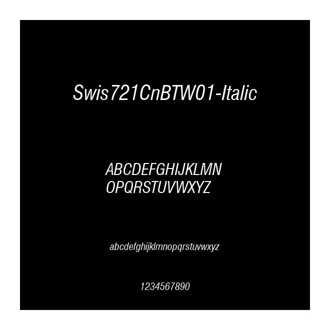 Swis721CnBTW01-Italic