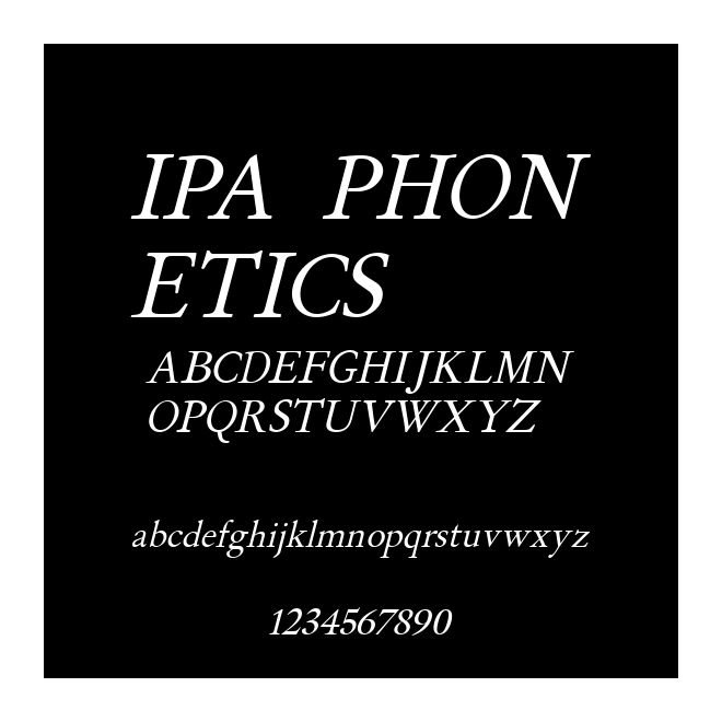 IPA  PHONETICS