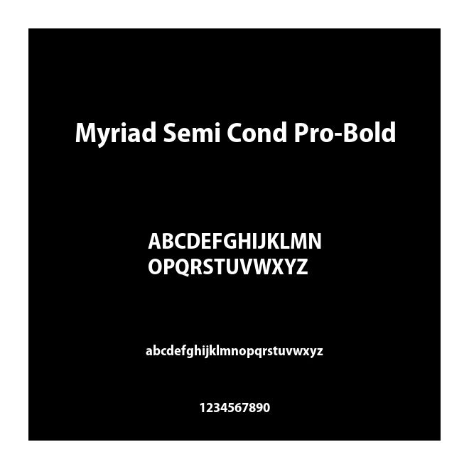 Myriad Semi Cond Pro-Bold