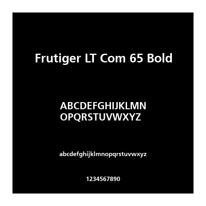 Frutiger LT Com 65 Bold