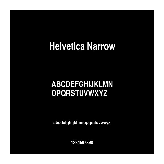 Helvetica Narrow