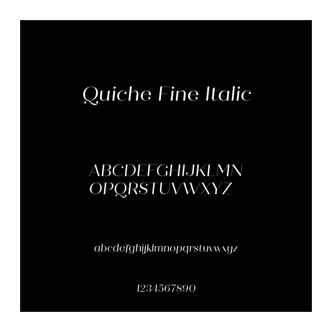 Quiche Fine Italic