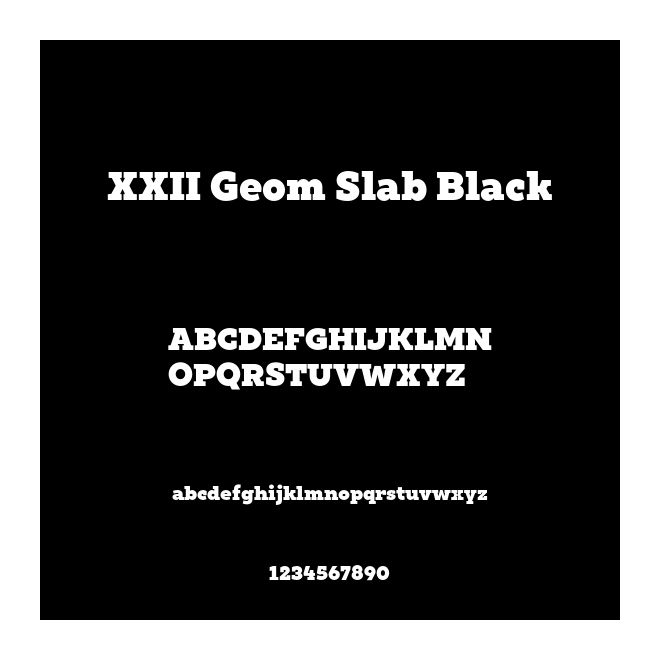 XXII Geom Slab Black