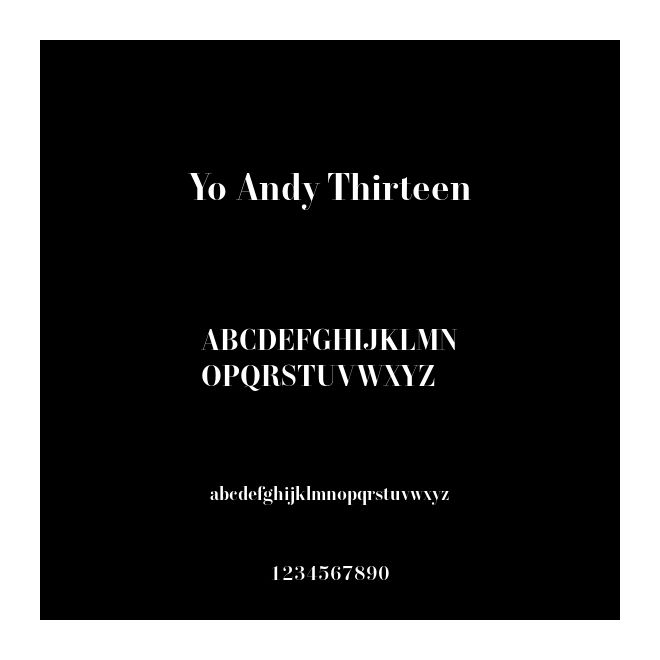 Yo Andy Thirteen