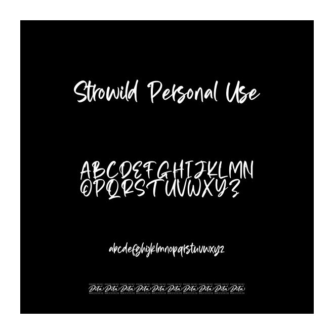 Strowild Personal Use
