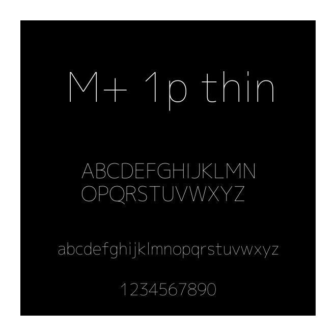 M+ 1p thin