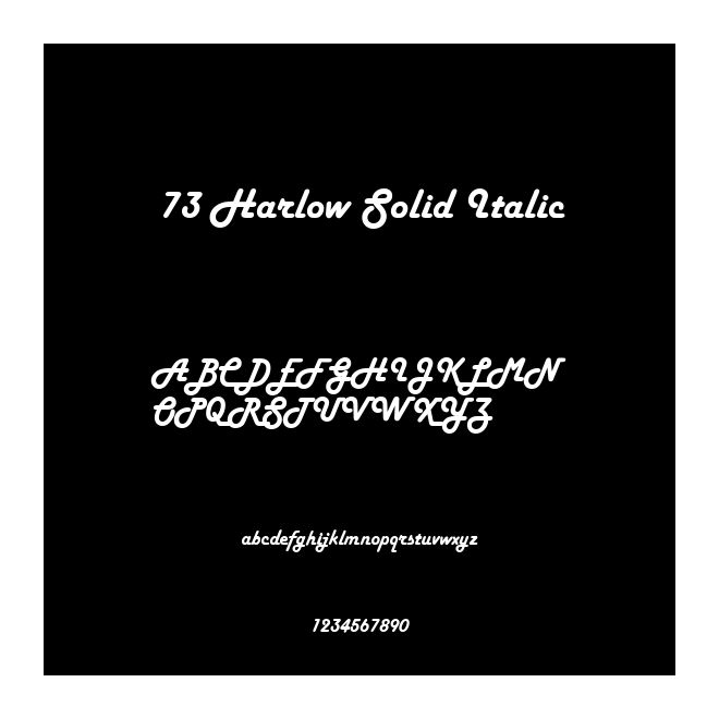 73 Harlow Solid Italic