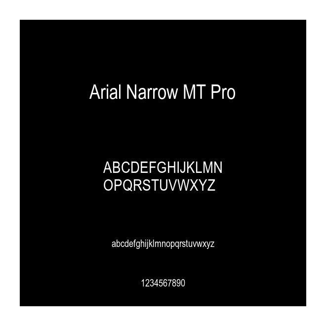 Arial Narrow MT Pro