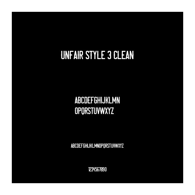 Unfair Style 3 Clean