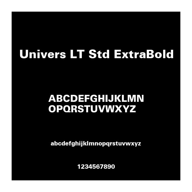 Univers LT Std ExtraBold