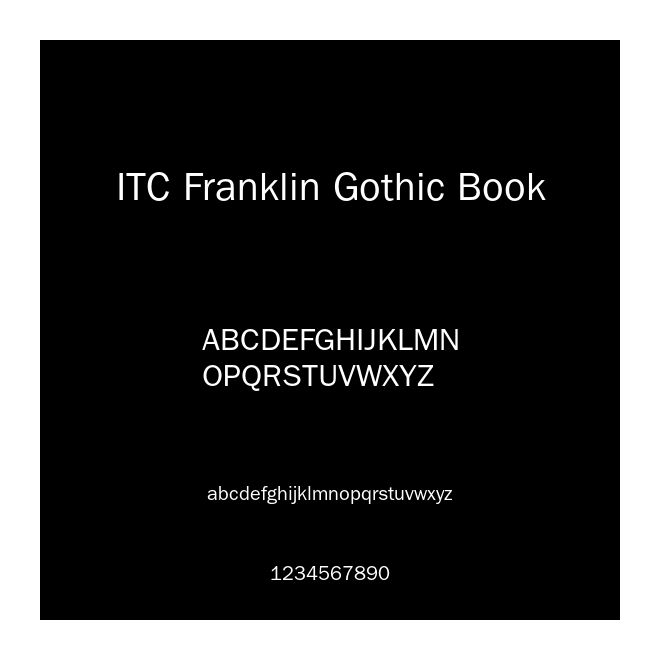ITC Franklin Gothic Book