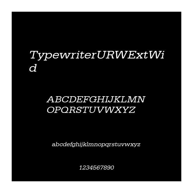 TypewriterURWExtWid