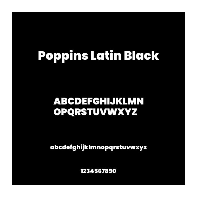 Poppins Latin Black