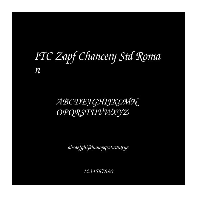 ITC Zapf Chancery Std Roman