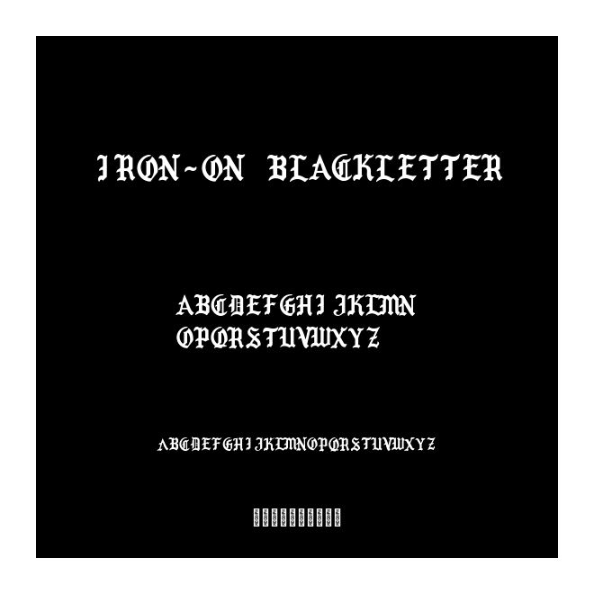 Iron-On Blackletter