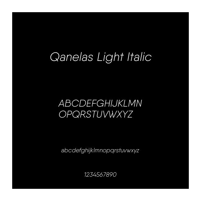Qanelas Light Italic