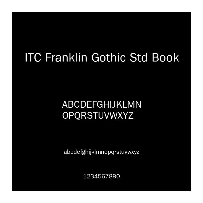 ITC Franklin Gothic Std Book