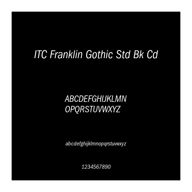 ITC Franklin Gothic Std Bk Cd