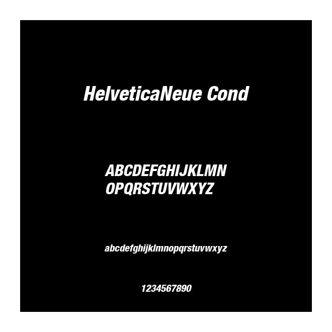 HelveticaNeue Cond