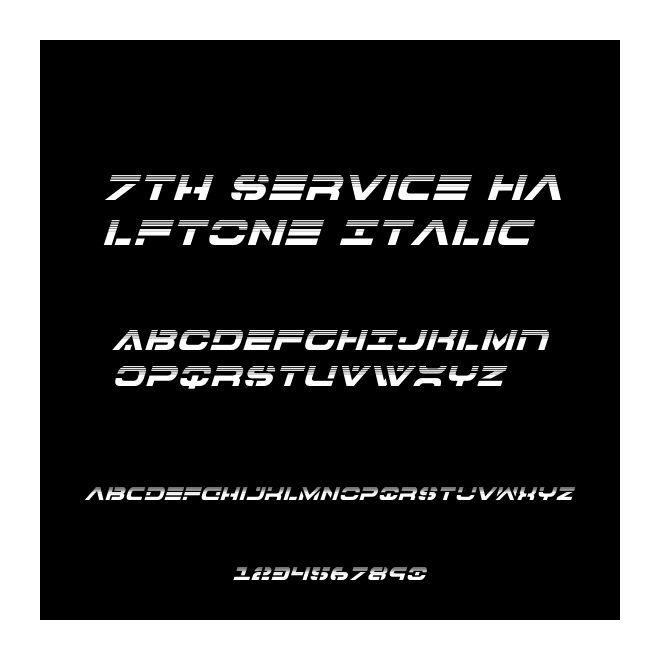 7th Service Halftone Italic