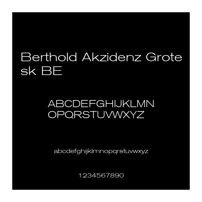 Berthold Akzidenz Grotesk BE
