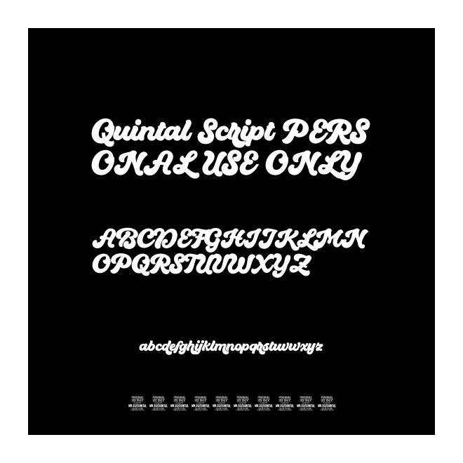 Quintal Script PERSONAL USE ONLY