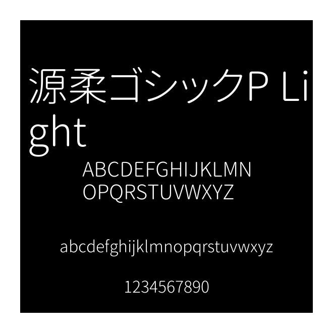 源柔ゴシックP Light