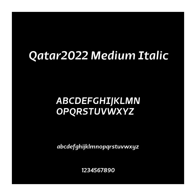 Qatar2022 Medium Italic
