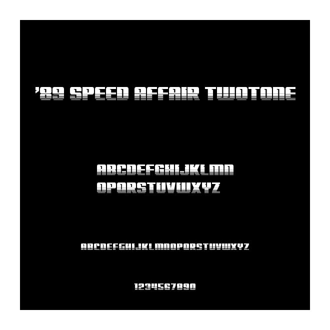'89 Speed Affair Twotone