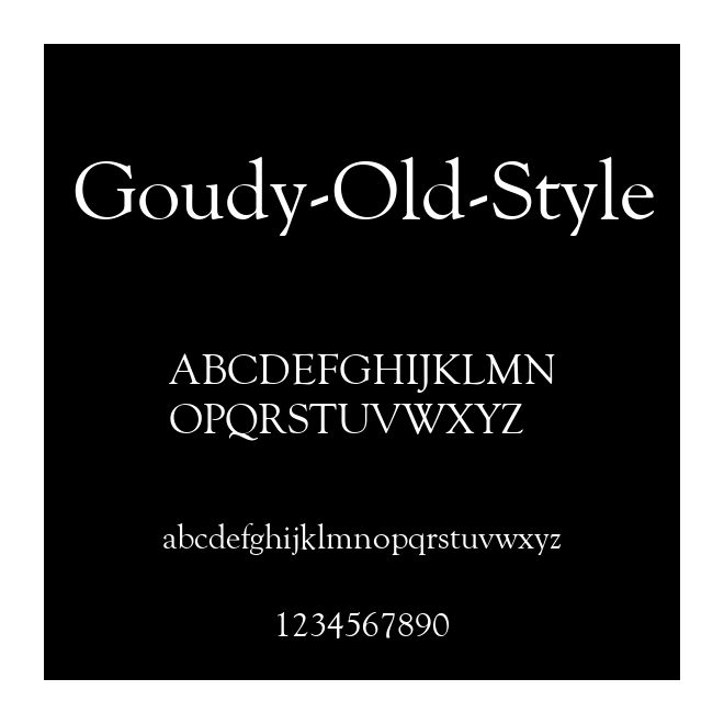 Goudy-Old-Style