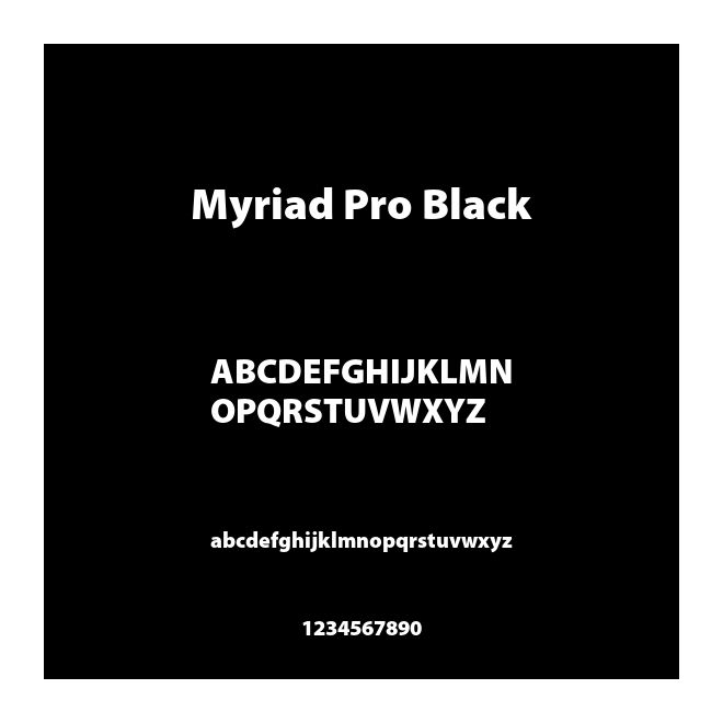 Myriad Pro Black