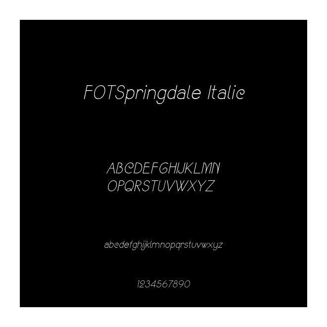 FOTSpringdale Italic