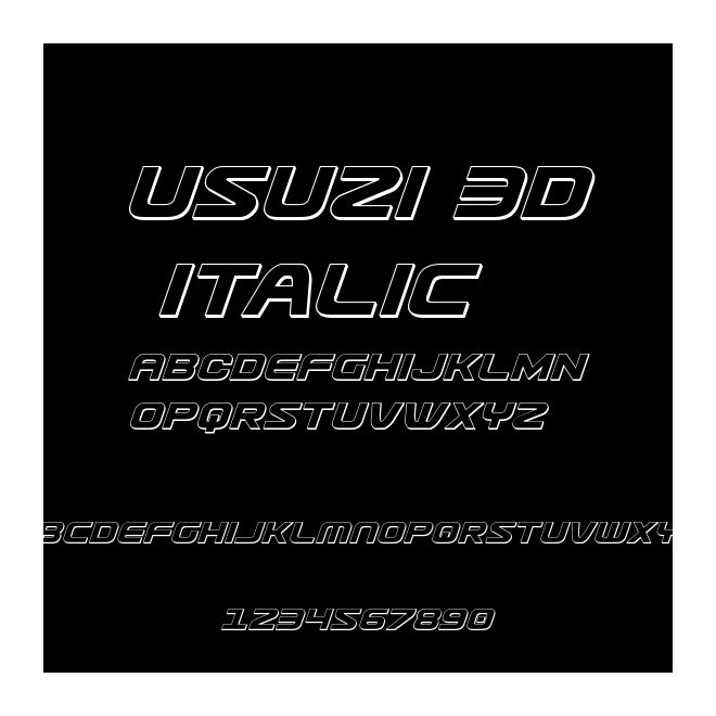 Usuzi 3D Italic