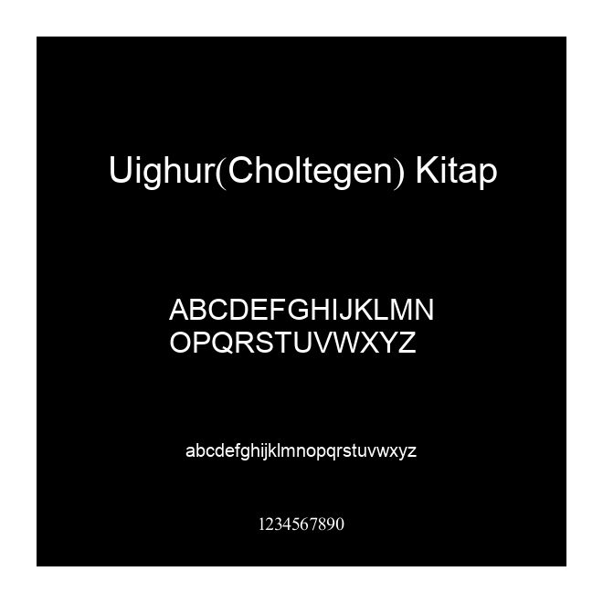 Uighur(Choltegen) Kitap