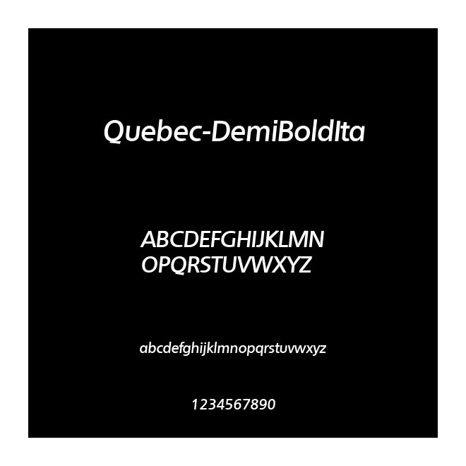 Quebec-DemiBoldIta