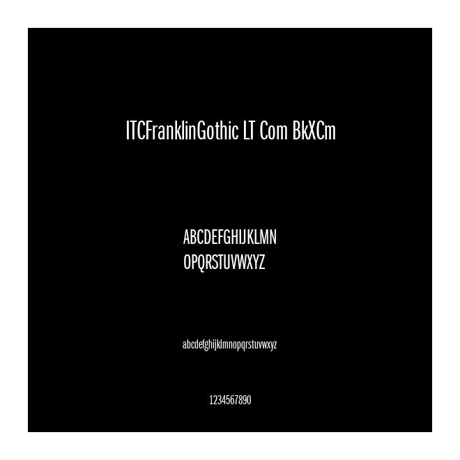 ITCFranklinGothic LT Com BkXCm
