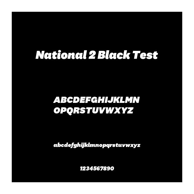 National 2 Black Test