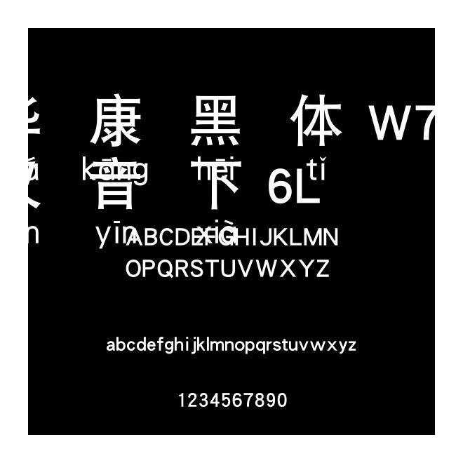 華康黑體W7寬漢音下6L