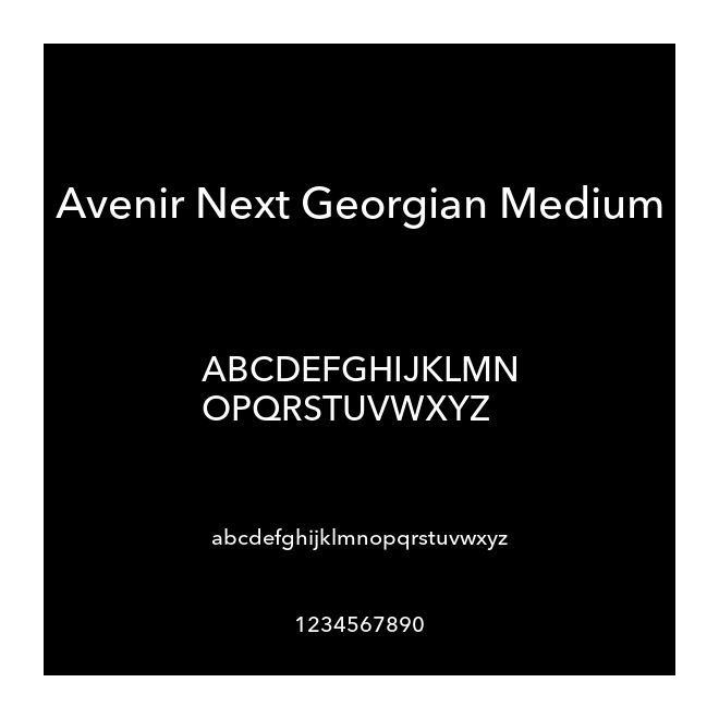 Avenir Next Georgian Medium