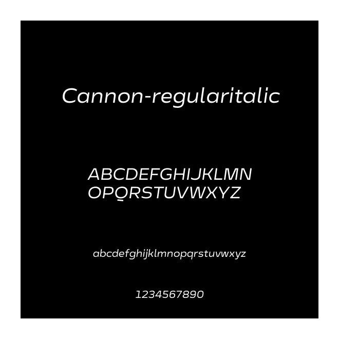 Cannon-regularitalic